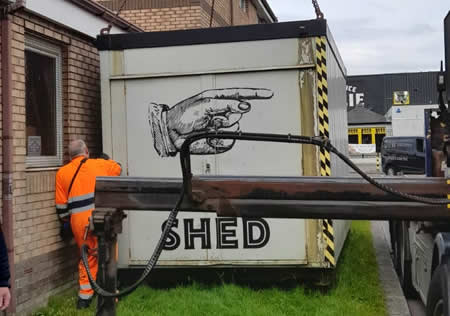 temporary relocation of our container